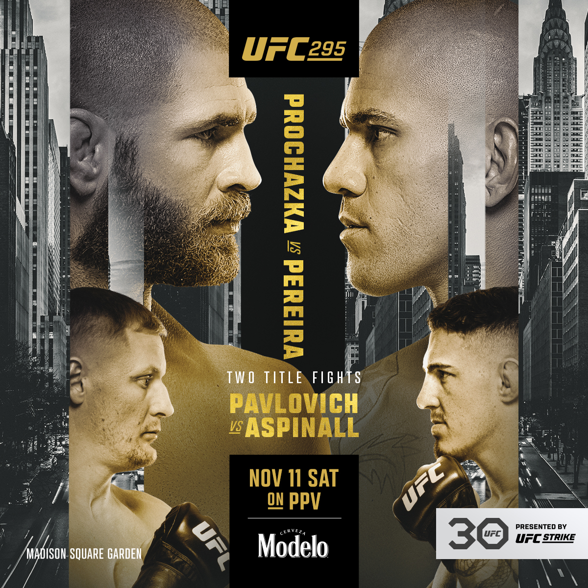 UFC 295: Procházka vs Pereira🥊Sat. Nov. 11
