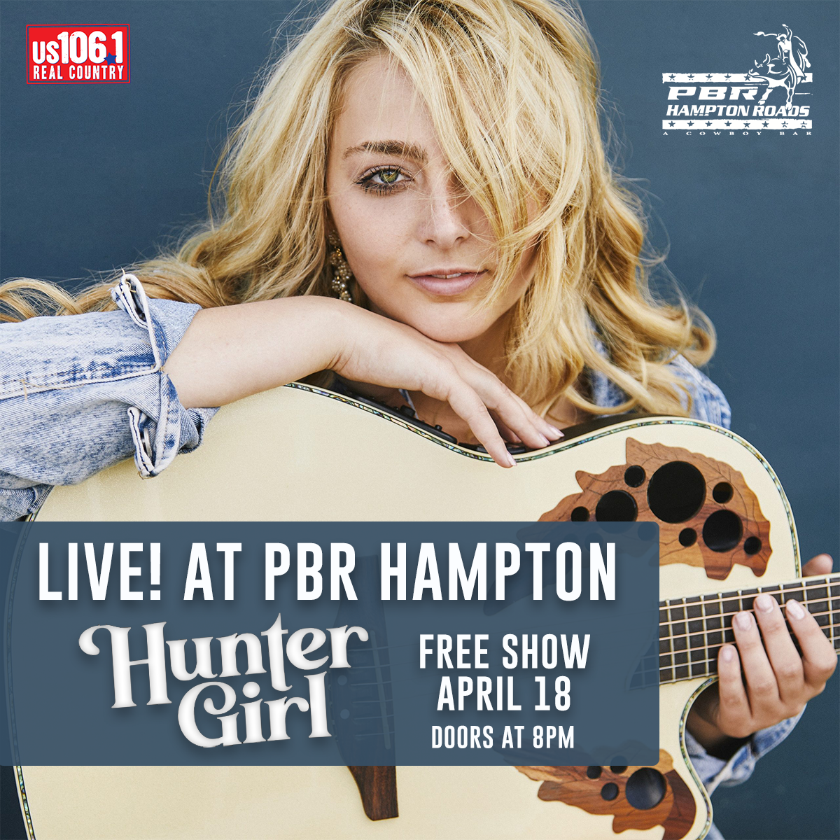 Hunter Girl at PBR Hampton with US 106.1